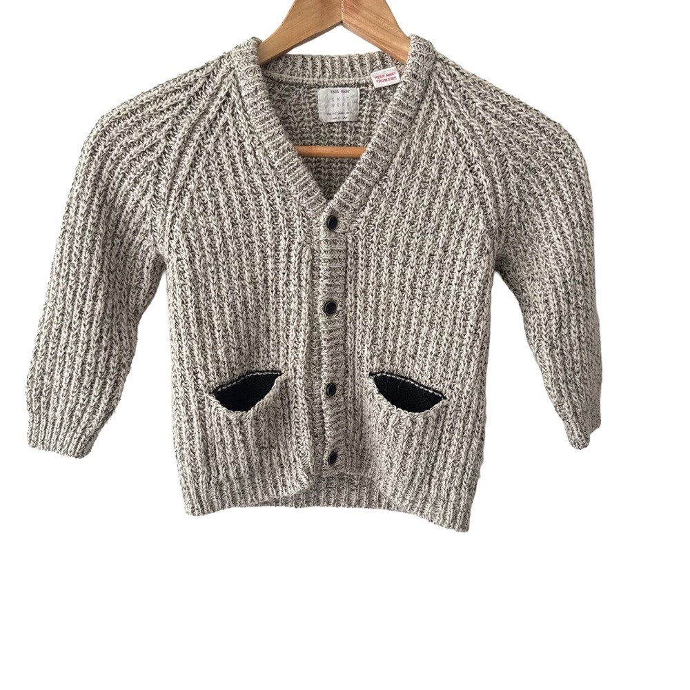 Zara Gray Knit Cardigan for Kids 2/3 Years